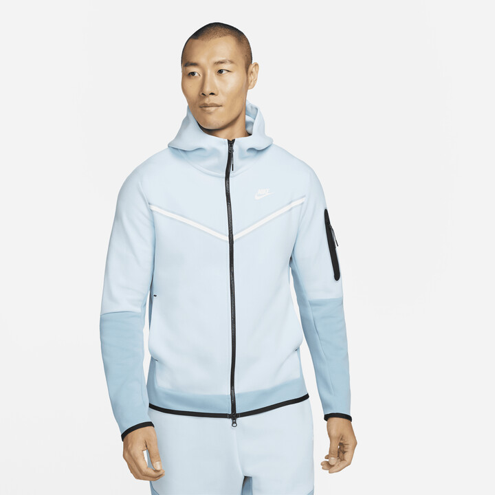 Nike Men's Sportswear Tech Fleece Full-Zip Hoodie in Blue - ShopStyle
