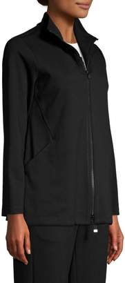 Eileen Fisher Stand Collar Zip-Up Jacket