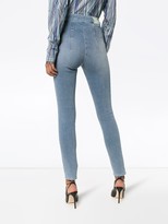 Thumbnail for your product : Off-White High-Waisted Bleach-Wash Skinny Jeans