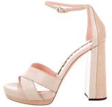 Thumbnail for your product : Rochas Embossed Platform Sandals