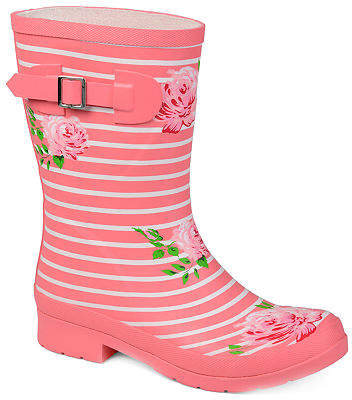 block heel rain boots