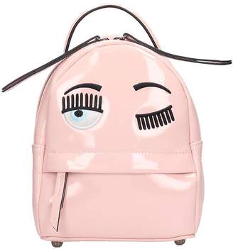 Chiara Ferragni Backpack In Rose-pink Patent Leather