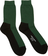 Thumbnail for your product : Comme des Garcons Homme Plus Black & Green Colorblocked Socks