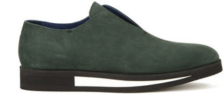 Opening Ceremony Men's Lukas Leather Slip On Shoes Marble Green