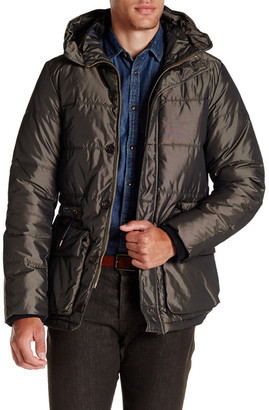 Scotch & Soda Quilted Long Hooded Jacket