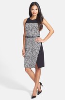Thumbnail for your product : Classiques Entier Print Front Belted Ponte Dress