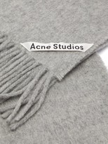 Thumbnail for your product : Acne Studios Canada Oversized Fringed Wool Scarf - Grey