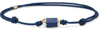 Luis Morais Lapis Lazuli, 14-Karat Gold And Cord Bracelet