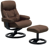Thumbnail for your product : John Lewis 7733 John Lewis Oslo Swivelling Recliner Armchair and Stool, Black Base