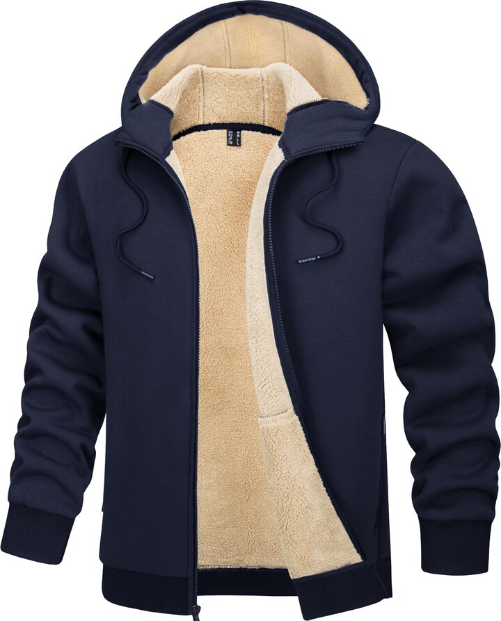 TACVASEN Herren Hoodie Mit Fleece-Innenfutter - Sportlicher Kapuzenpullover Für Outdoor & Alltag
