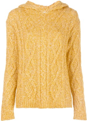 Majestic Filatures cable-knit hooded top Majestic Filatures cable-knit hooded top