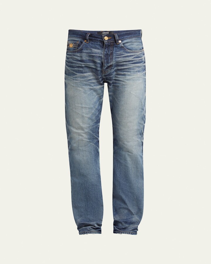 Versace Men's Medusa Stonewashed Jeans