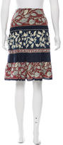 Thumbnail for your product : Oscar de la Renta Floral Print Knee-Length Skirt