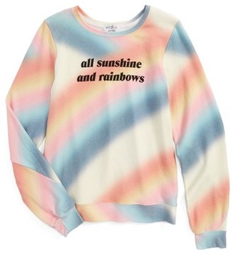 Wildfox Couture Girl's Sunshine & Rainbows Pullover