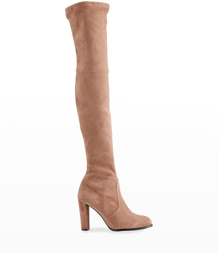 Over The Knee Leather Suede Boots | Shop the world's largest collection of  fashion | ShopStyle
