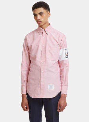 Thom Browne Armband Patch Oxford Shirt in Red