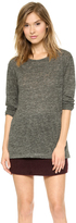 Thumbnail for your product : Alexander Wang T by Linen Long Sleeve Crew Neck Tee
