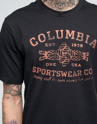 Columbia Rough & Rocky Logo T-Shirt in Black