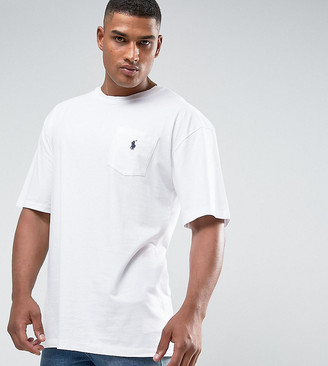 Polo Ralph Lauren big & tall player logo crew neck t-shirt in white