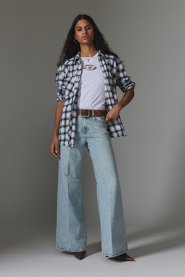 Plus Size Checkered 90s-Fit Jeans, Salesforce Commerce Cloud