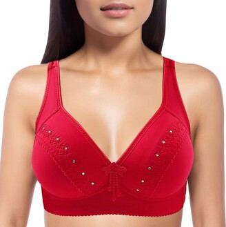Minimizer Bras for Women Full Coverage, Deep Cup Bra Hides Back Fat,  Wireless Seamless Bras for Women No Underwire