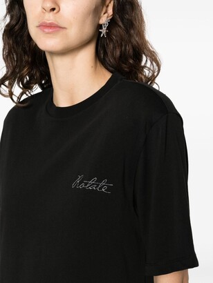 Rotate by Birger Christensen logo-embroidered organic cotton T-shirt
