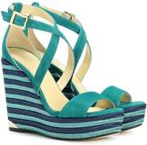 Thumbnail for your product : Jimmy Choo Portia 120 suede wedge sandals