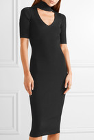 Thumbnail for your product : Cushnie Cutout Ribbed Stretch-knit Dress - Black
