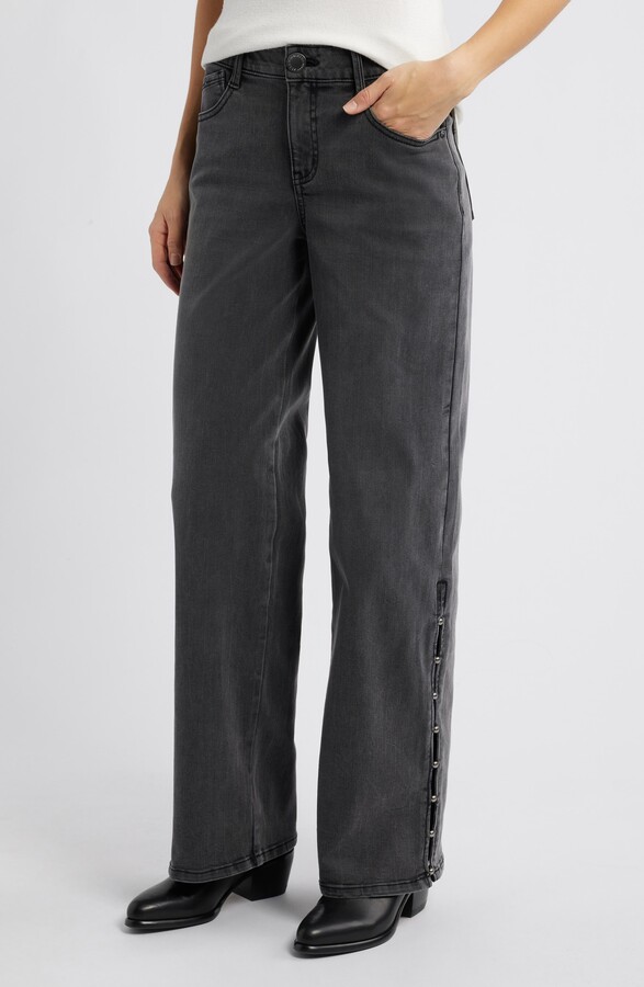 Wit & Wisdom Sam 'Ab'Solution High Waist Wide Leg Jeans