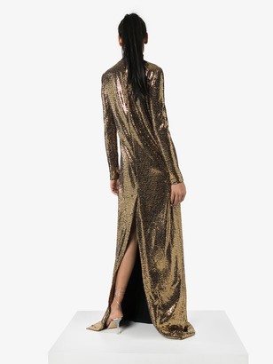 Gucci Choker Cut-Out Chainmail Gown