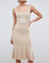 Thumbnail for your product : ASOS Design Pencil Dress With Contrast Buckle