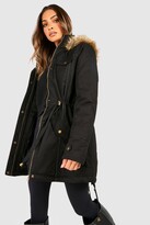 Thumbnail for your product : boohoo Parka With Faux Fur Trim Hood