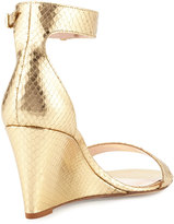 Thumbnail for your product : Kate Spade Ronia Naked Wedge Sandal, Gold Metallic Python