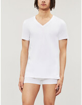 Thumbnail for your product : Hanro ens White Cotton Superior Cotton-blend T-shirt