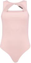 Thumbnail for your product : boohoo Mia Cut Out Detail Rib Knit Bodysuit