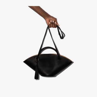 Jil Sander black Sombrero small leather tote bag