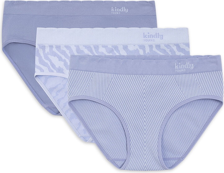 Kindly Yours Women’s Seamless Hipster Underwear, 3-Pack, Sizes XS-XXXL