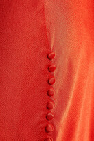 Thumbnail for your product : Jay Godfrey Draped Button-embellished Hammered-satin Gown