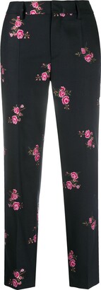 RED Valentino Flower Jacquard Tailored Trousers