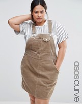Thumbnail for your product : ASOS Curve CURVE Cord Denim Overall Dress
