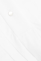 Thumbnail for your product : Chloé Pleated Cotton-poplin Dress - White
