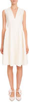 Thumbnail for your product : DELPOZO Sleeveless V-Neck Fil-Coupe A-Line Short Dress