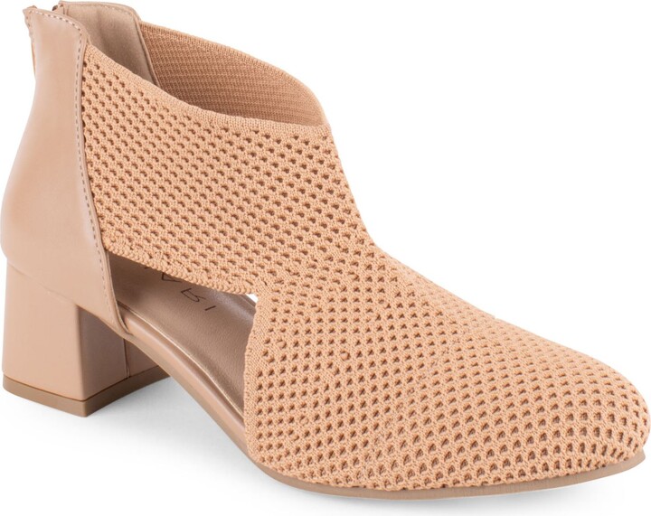 Tahari Knit Cut Out Ankle Boot - Freeway