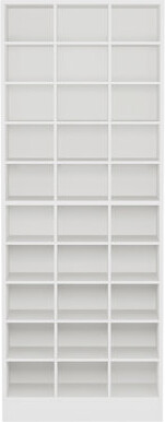 17 Stories 25.6 Inches 10-Tier Espresso Wooden Shoe Storage Cabinet