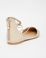 Thumbnail for your product : Call it SPRING Cinnabar Silver Lace Up Ghillie Flat Shoes