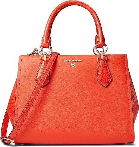 MICHAEL Michael Kors Marilyn Medium Satchel (Optic Orange) Handbags -  ShopStyle