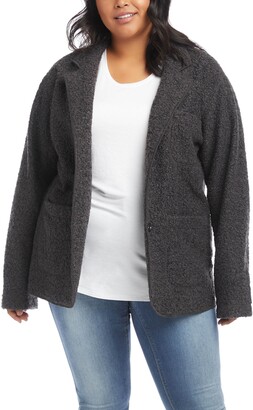 plus size boucle jacket