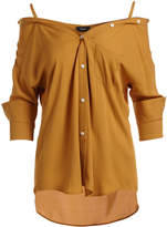 Thumbnail for your product : Theory Tamalee Button-Front Classic Georgette Silk Top