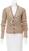 Thumbnail for your product : Burberry Embellished Wool & Mohair Cardigan