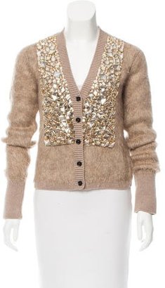 Burberry Embellished Wool & Mohair Cardigan